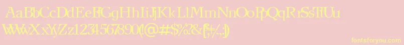 NewjournalCyrillic Font – Yellow Fonts on Pink Background
