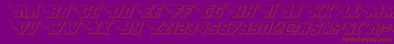 americankestral3d1 2 Font – Brown Fonts on Purple Background