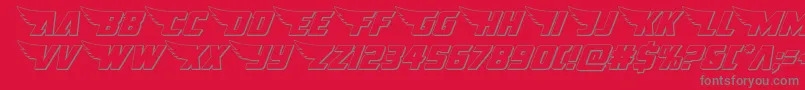 Fonte americankestral3d1 2 – fontes cinzas em um fundo vermelho