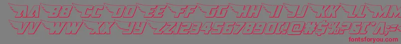 americankestral3d1 2-Schriftart – Rote Schriften auf grauem Hintergrund