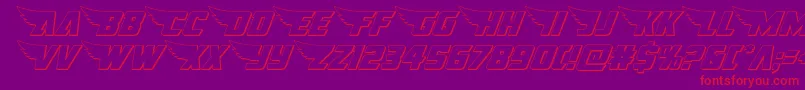 americankestral3d1 2 Font – Red Fonts on Purple Background