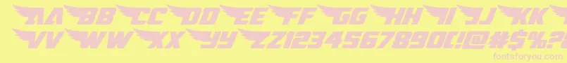 americankestralexpand1 2 Font – Pink Fonts on Yellow Background