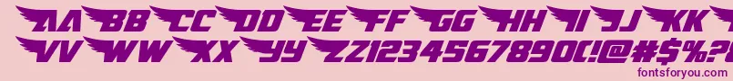 americankestralexpand1 2 Font – Purple Fonts on Pink Background