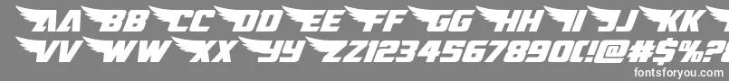 フォントamericankestralexpand1 2 – 灰色の背景に白い文字