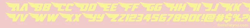 americankestralexpand1 2 Font – Yellow Fonts on Pink Background