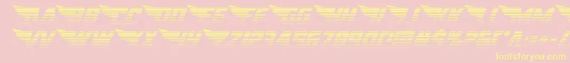 americankestralgrad1 2 Font – Yellow Fonts on Pink Background