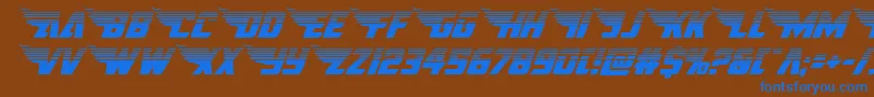 americankestralhalf1 2 Font – Blue Fonts on Brown Background
