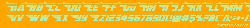 americankestralhalf1 2 Font – Green Fonts on Orange Background