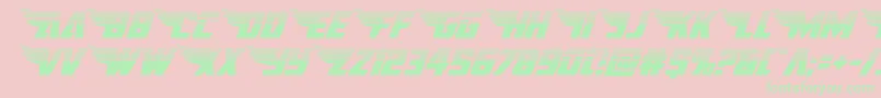 americankestralhalf1 2 Font – Green Fonts on Pink Background