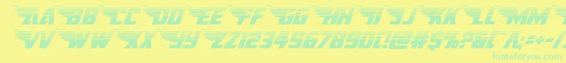 americankestralhalf1 2 Font – Green Fonts on Yellow Background