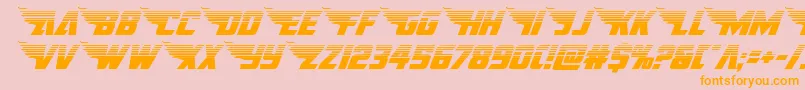 americankestralhalf1 2 Font – Orange Fonts on Pink Background