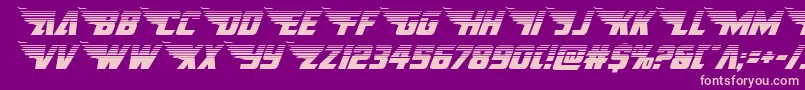 americankestralhalf1 2 Font – Pink Fonts on Purple Background