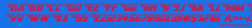 americankestralhalf1 2 Font – Red Fonts on Blue Background