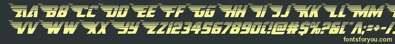 americankestralhalf1 2 Font – Yellow Fonts on Black Background