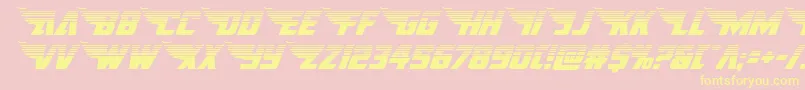 americankestralhalf1 2 Font – Yellow Fonts on Pink Background