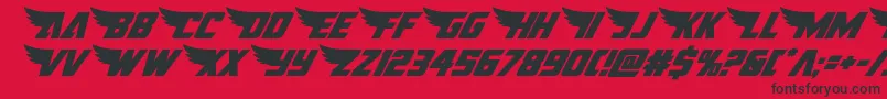 americankestralital1 2 Font – Black Fonts on Red Background