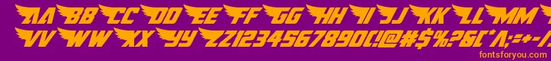 americankestralital1 2 Font – Orange Fonts on Purple Background