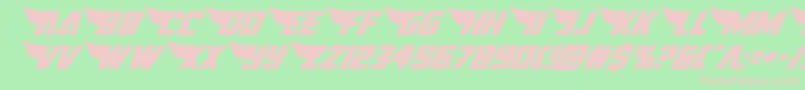 americankestralital1 2 Font – Pink Fonts on Green Background