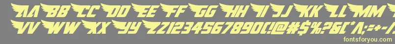 More about americankestralital1 2 Font americankestralital1 2 Font – Yellow Fonts on Gray Background