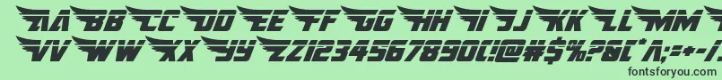 americankestrallaser1 2 Font – Black Fonts on Green Background