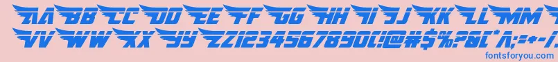 americankestrallaser1 2 Font – Blue Fonts on Pink Background