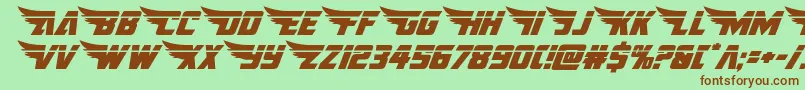 americankestrallaser1 2 Font – Brown Fonts on Green Background