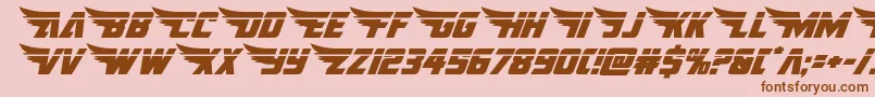 americankestrallaser1 2 Font – Brown Fonts on Pink Background