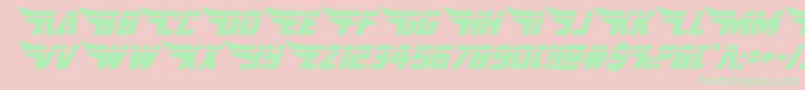 americankestrallaser1 2 Font – Green Fonts on Pink Background