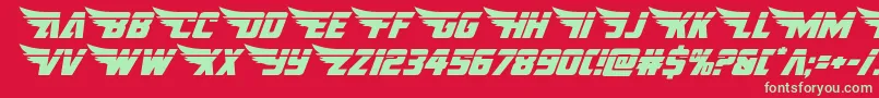 americankestrallaser1 2 Font – Green Fonts on Red Background