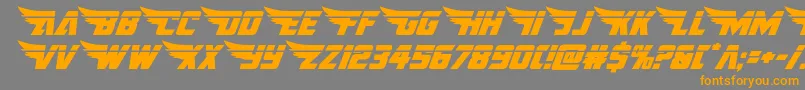 americankestrallaser1 2 Font – Orange Fonts on Gray Background