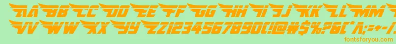 Fonte americankestrallaser1 2 – fontes laranjas em um fundo verde