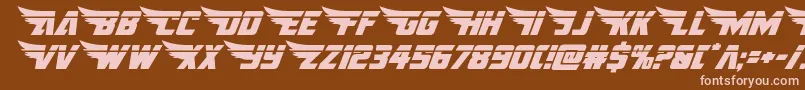 フォントamericankestrallaser1 2 – 茶色の背景にピンクのフォント
