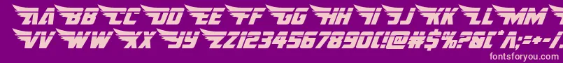 americankestrallaser1 2-Schriftart – Rosa Schriften auf violettem Hintergrund