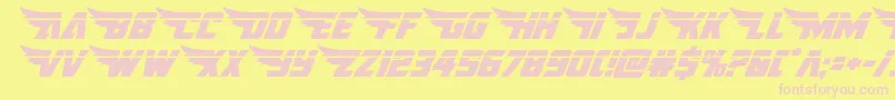 americankestrallaser1 2 Font – Pink Fonts on Yellow Background