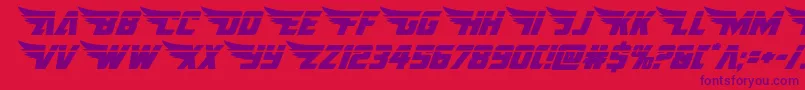 americankestrallaser1 2 Font – Purple Fonts on Red Background