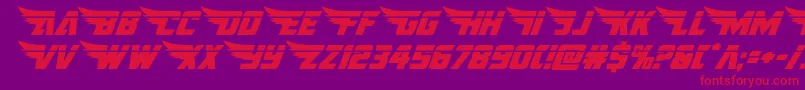 americankestrallaser1 2 Font – Red Fonts on Purple Background