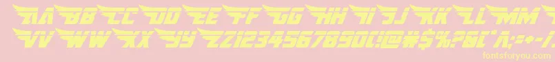 americankestrallaser1 2 Font – Yellow Fonts on Pink Background