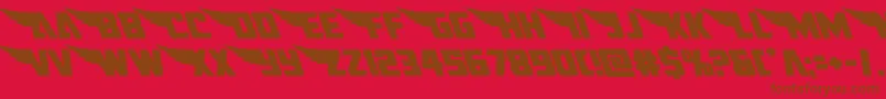 americankestralleft1 2-Schriftart – Braune Schriften auf rotem Hintergrund