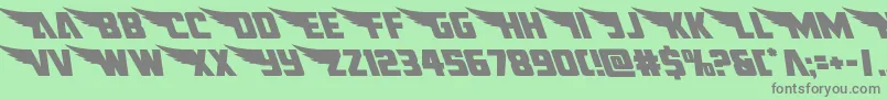 americankestralleft1 2 Font – Gray Fonts on Green Background