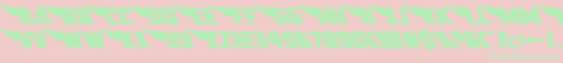 americankestralleft1 2 Font – Green Fonts on Pink Background