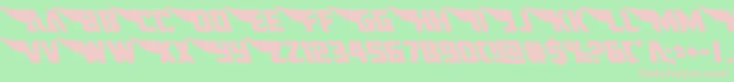 americankestralleft1 2-fontti – vaaleanpunaiset fontit vihreällä taustalla