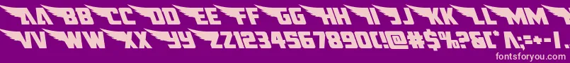 americankestralleft1 2 Font – Pink Fonts on Purple Background