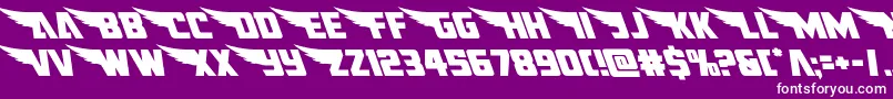 フォントamericankestralleft1 2 – 紫の背景に白い文字