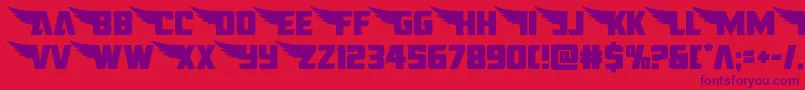 americankestralstraight1 2 Font – Purple Fonts on Red Background