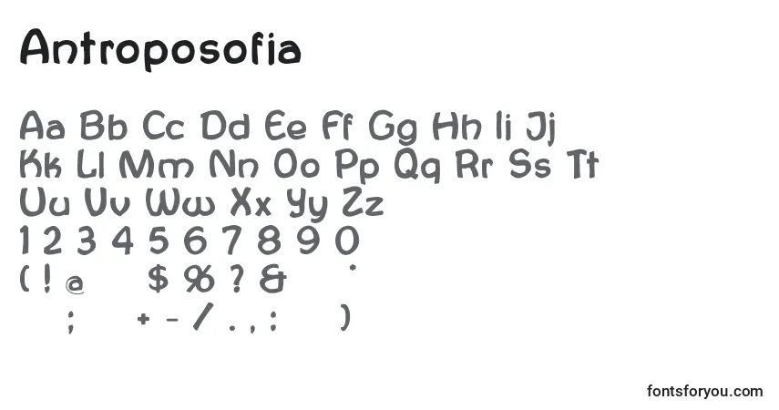 Fuente Antroposofia - alfabeto, números, caracteres especiales