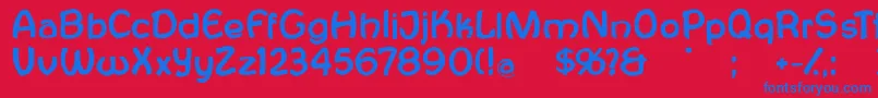 フォントAntroposofia – 赤い背景に青い文字