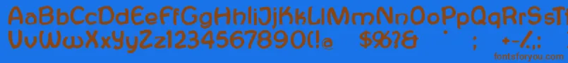 Antroposofia Font – Brown Fonts on Blue Background