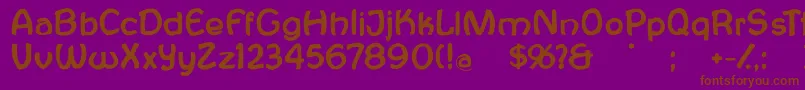 Antroposofia-fontti – ruskeat fontit violetilla taustalla