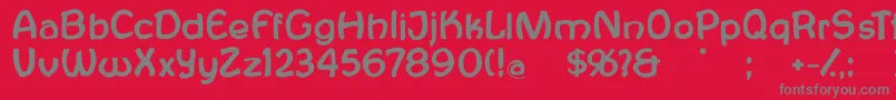 フォントAntroposofia – 赤い背景に灰色の文字