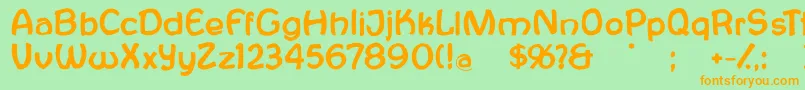 Antroposofia Font – Orange Fonts on Green Background